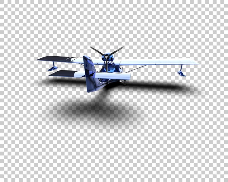 PSD ilustración de renderización 3d del avión aislado en el fondo
