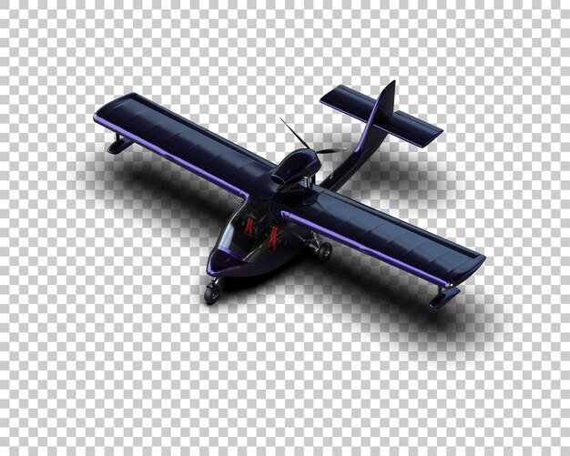 Ilustración de renderización 3D del avión aislado en el fondo