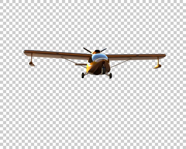 Ilustración de renderización 3D del avión aislado en el fondo