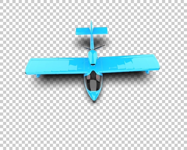 Ilustración de renderización 3D del avión aislado en el fondo