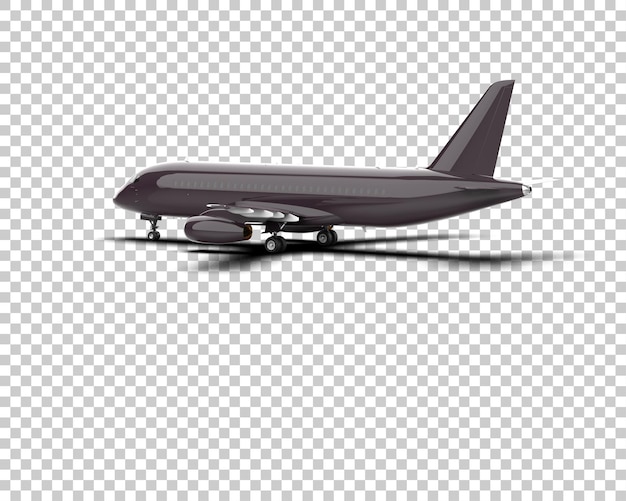 Ilustración de renderización 3D del avión aislado en el fondo