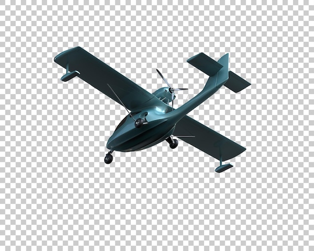 Ilustración de renderización 3D del avión aislado en el fondo