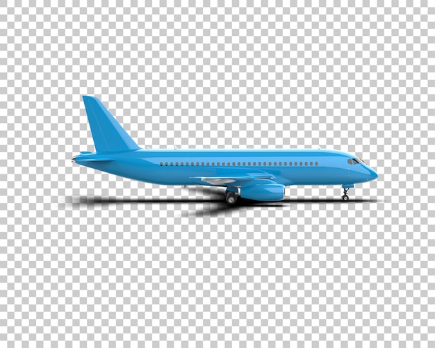 Ilustración de renderización 3D del avión aislado en el fondo