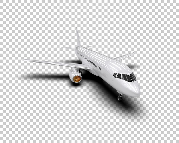 Ilustración de renderización 3D del avión aislado en el fondo