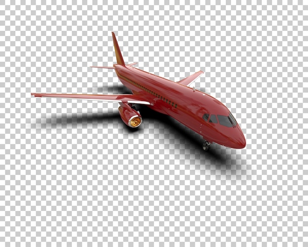 Ilustración de renderización 3D del avión aislado en el fondo