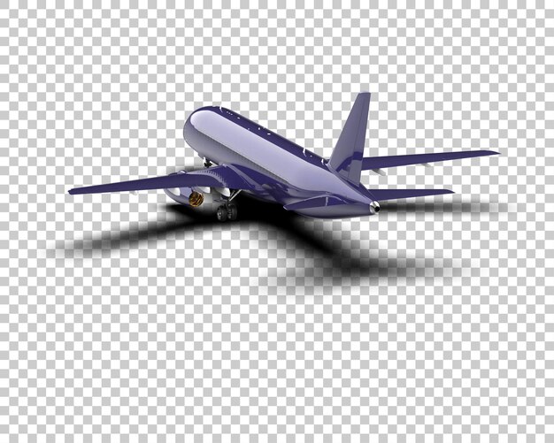 Ilustración de renderización 3d del avión aislado en el fondo