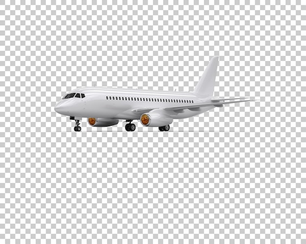 Ilustración de renderización 3D del avión aislado en el fondo