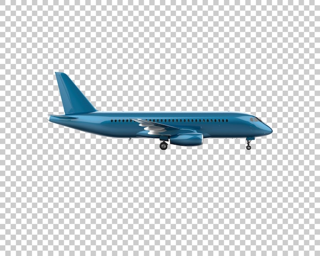 Ilustración de renderización 3D del avión aislado en el fondo