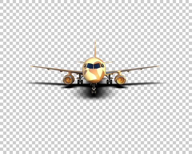 Ilustración de renderización 3D del avión aislado en el fondo