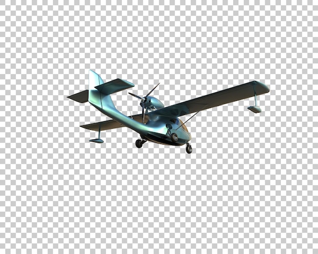 Ilustración de renderización 3D del avión aislado en el fondo