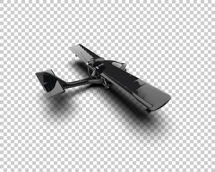PSD ilustración de renderización 3d del avión aislado en el fondo