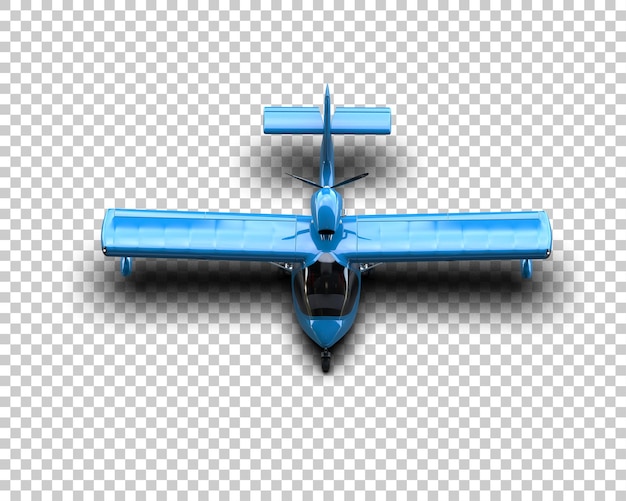 Ilustración de renderización 3D del avión aislado en el fondo