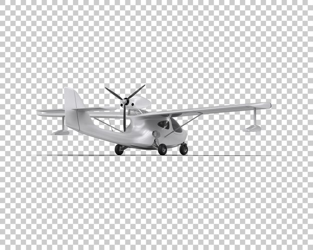 Ilustración de renderización 3D del avión aislado en el fondo