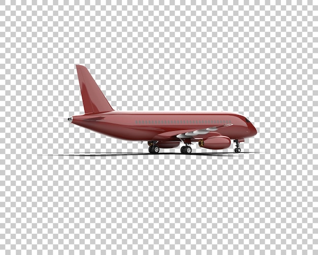 Ilustración de renderización 3D del avión aislado en el fondo