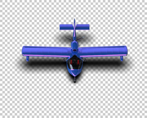 Ilustración de renderización 3D del avión aislado en el fondo