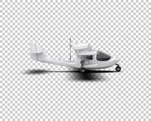 Ilustración de renderización 3D del avión aislado en el fondo