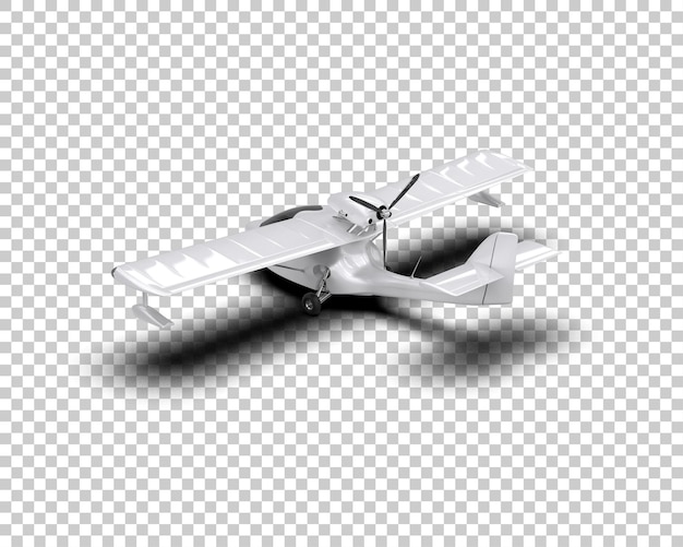 Ilustración de renderización 3D del avión aislado en el fondo