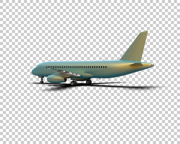 Ilustración de renderización 3D del avión aislado en el fondo