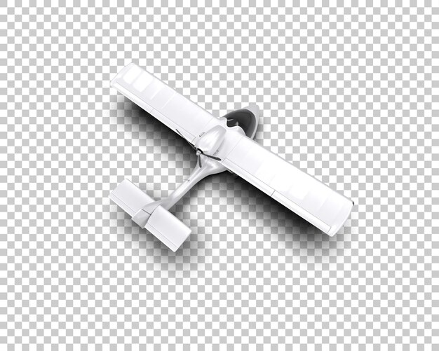 Ilustración de renderización 3D del avión aislado en el fondo