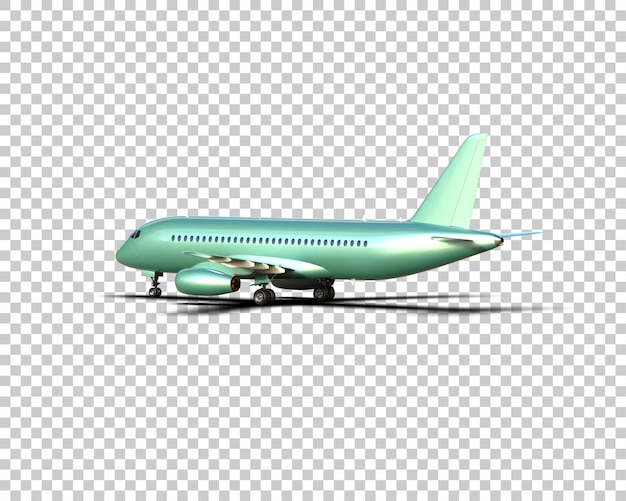 Ilustración de renderización 3D del avión aislado en el fondo
