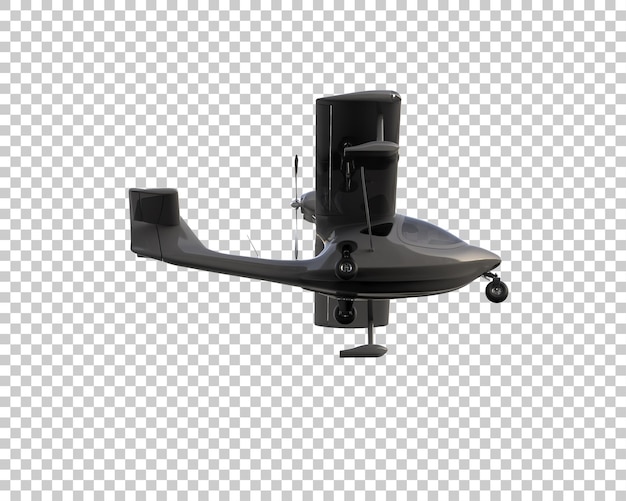 Ilustración de renderización 3D del avión aislado en el fondo