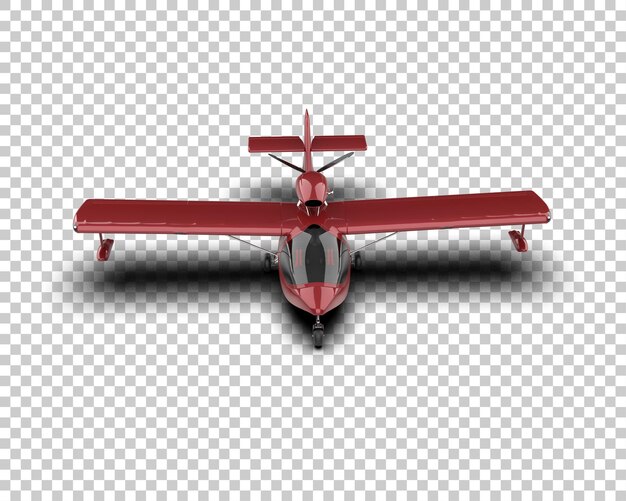 Ilustración de renderización 3D del avión aislado en el fondo