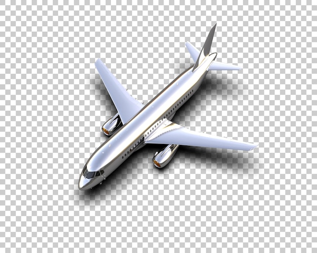 Ilustración de renderización 3D del avión aislado en el fondo