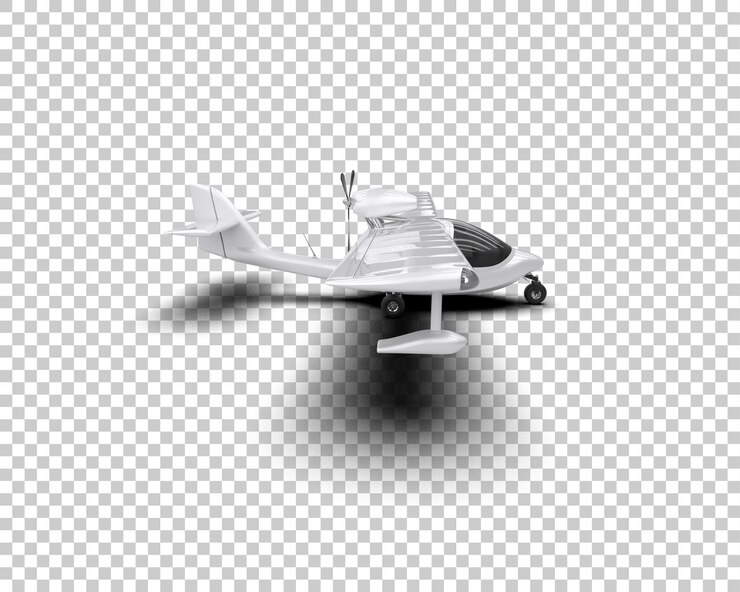 PSD ilustración de renderización 3d del avión aislado en el fondo