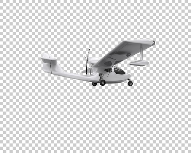 Ilustración de renderización 3D del avión aislado en el fondo