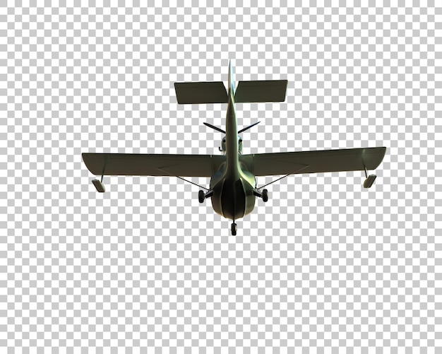 Ilustración de renderización 3D del avión aislado en el fondo