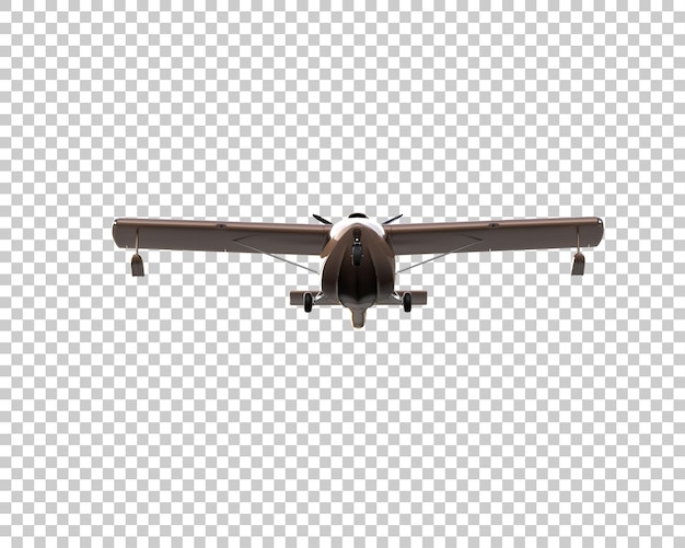 Ilustración de renderización 3D del avión aislado en el fondo