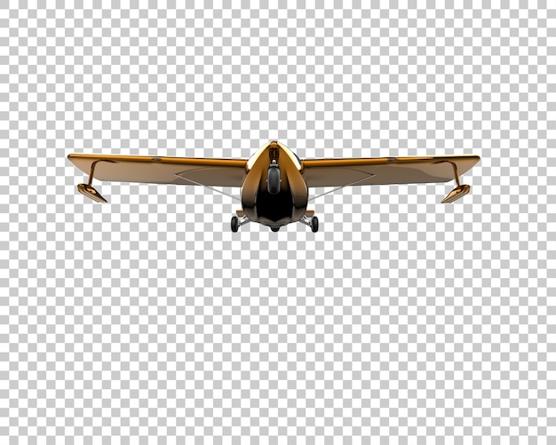 Ilustración de renderización 3D del avión aislado en el fondo