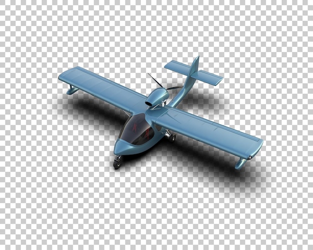 Ilustración de renderización 3D del avión aislado en el fondo