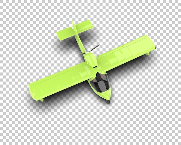 Ilustración de renderización 3D del avión aislado en el fondo