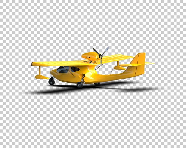 Ilustración de renderización 3D del avión aislado en el fondo