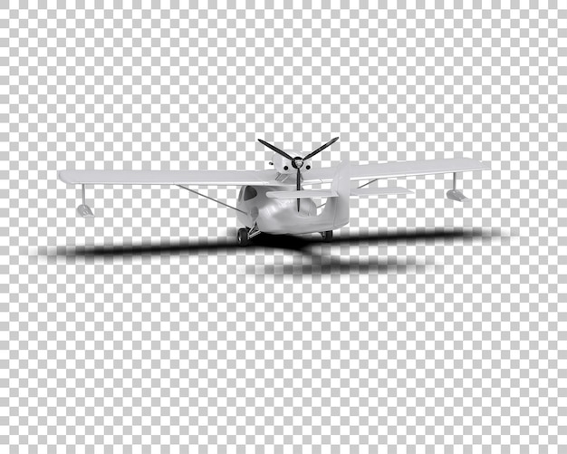 Ilustración de renderización 3D del avión aislado en el fondo