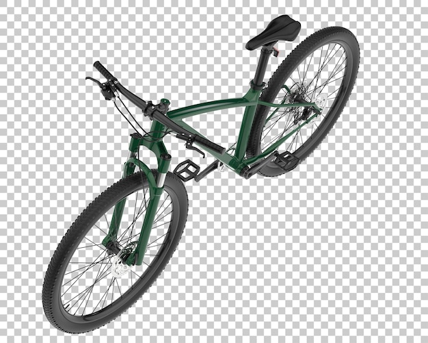 Ilustración de renderización 3D de una bicicleta realista aislada en un fondo transparente