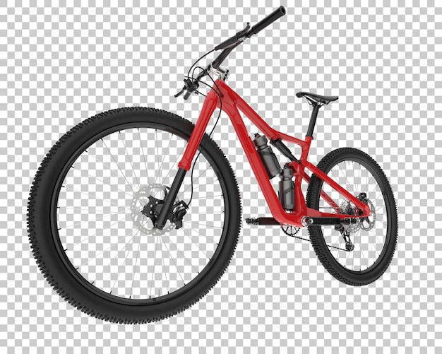 Ilustración de renderización 3D de una bicicleta realista aislada en un fondo transparente