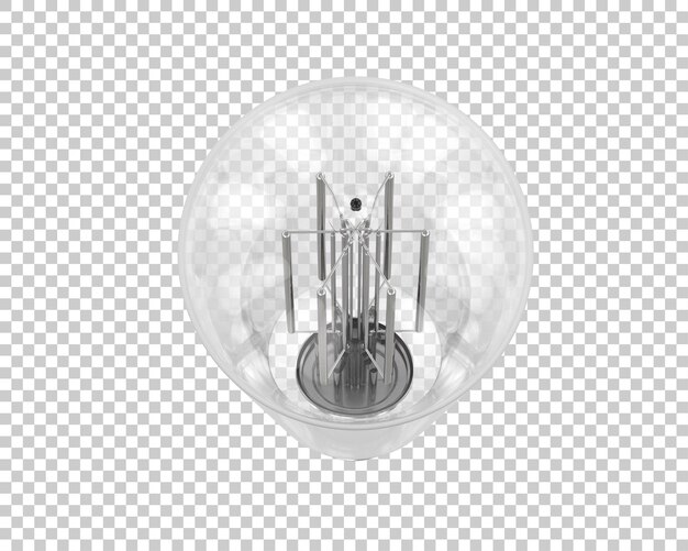 Ilustración de renderización 3D de una bombilla aislada en un fondo transparente
