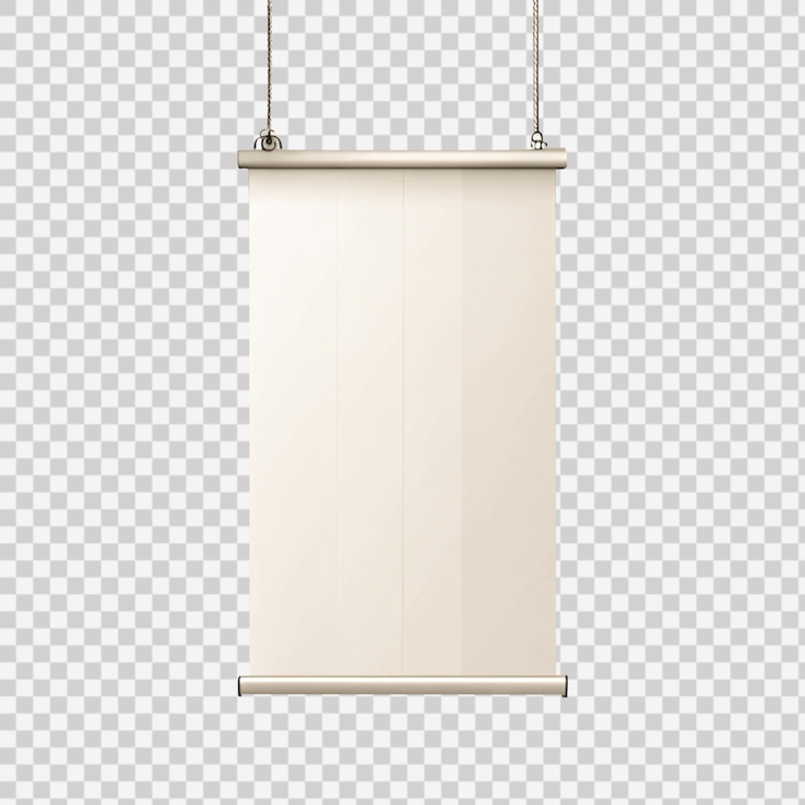 PSD ilustración de renderización 3d de un cartel blanco aislado sobre un fondo transparente