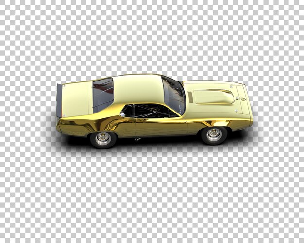Ilustración de renderización 3D de un coche de carreras realista aislado en el fondo
