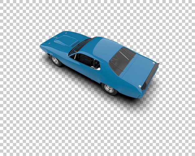 Ilustración de renderización 3D de un coche de carreras realista aislado en el fondo