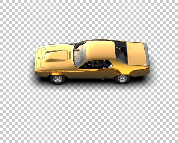 Ilustración de renderización 3D de un coche de carreras realista aislado en el fondo