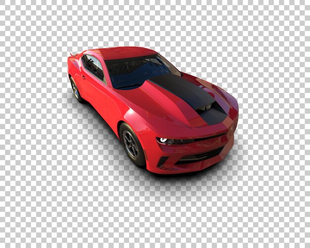 Ilustración de renderización 3D de un coche de carreras realista aislado en el fondo