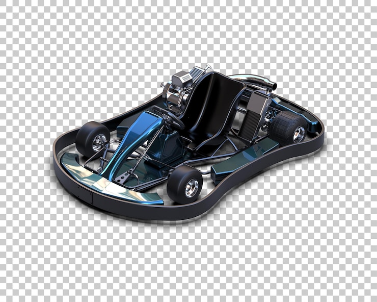 PSD ilustración de renderización 3d de un coche de carreras realista aislado en el fondo