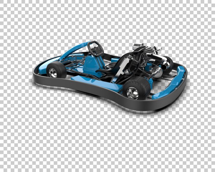 PSD ilustración de renderización 3d de un coche de carreras realista aislado en el fondo