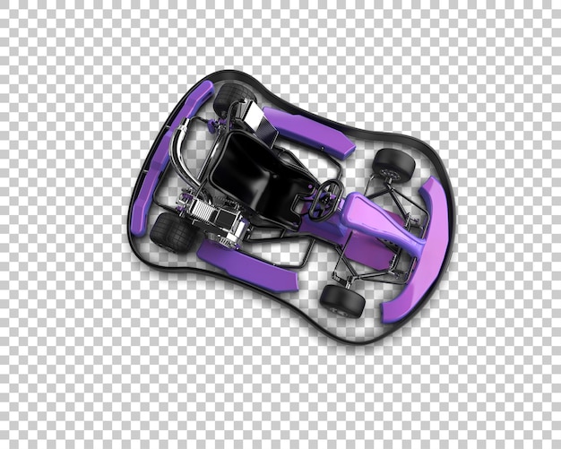 Ilustración de renderización 3D de un coche de carreras realista aislado en el fondo