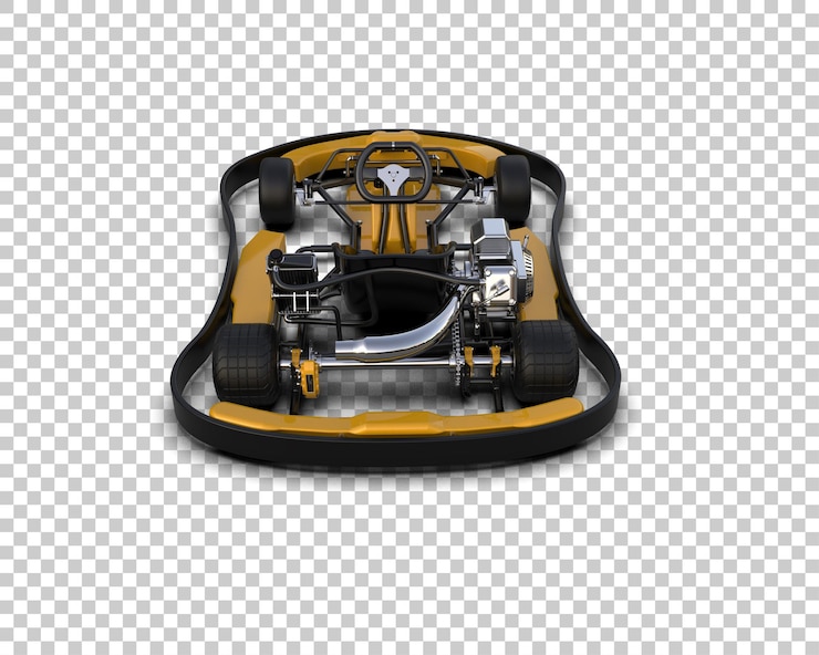 PSD ilustración de renderización 3d de un coche de carreras realista aislado en el fondo