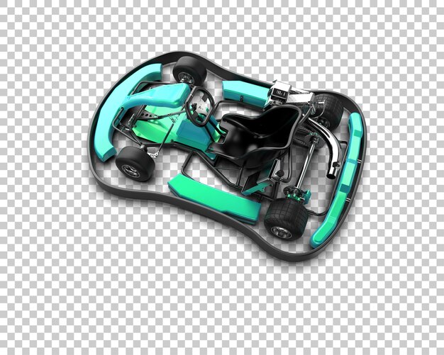 Ilustración de renderización 3D de un coche de carreras realista aislado en el fondo