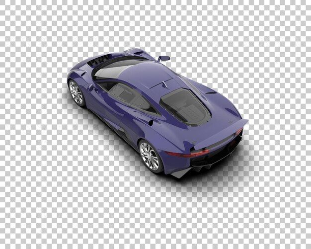 Ilustración de renderización 3D de un coche de carreras realista aislado en el fondo
